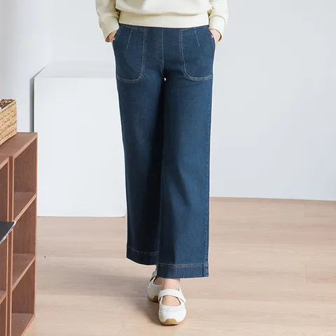 엄마옷 마담4060 스판데님와이드팬츠 여성바지 데일리(~99size)-ZPN2602014-