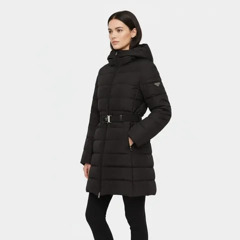 프라다 삼각로고 폴리 벨티드 후드 롱패딩 여성 자켓 29O364 106O F0002