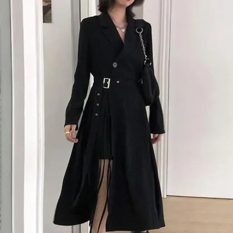 여자원피스 여성 어반 시크 테일러드 자켓 벨트 원피스