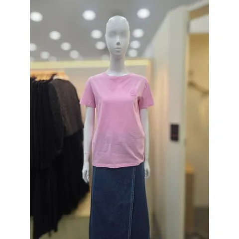 [플라스틱아일랜드]자수 디테일 반팔티셔츠 PR2CH367_DJ