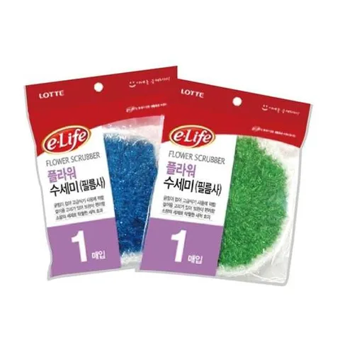 폴리수세미 천수세미 반짝이수세미 손뜨개수세미 망사