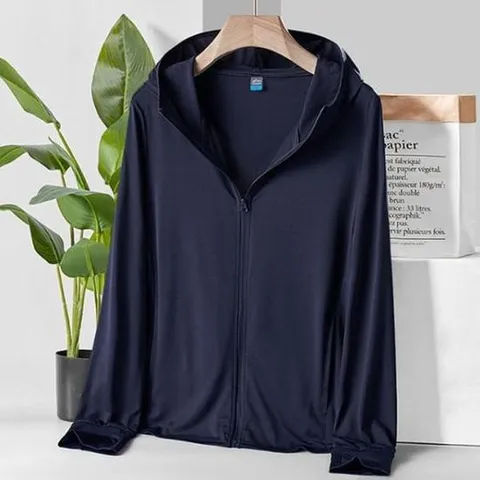 [의류] 썸머룩 남성 자외선차단 후드집업 L 네이비 여름점퍼