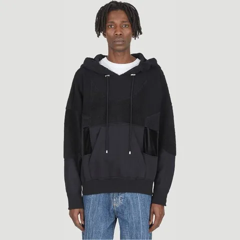 DRx 파머시 포 엘엔씨씨 크로셰 트림 캥거루 포켓 후드 티셔츠