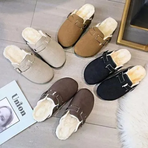 [생활] 우먼 실내용 오피스 작업실 퍼디테일 라이닝 룸슈즈 이지슈즈 프리미엄퍼텍스처 교육시설 방한용 윈터슈즈