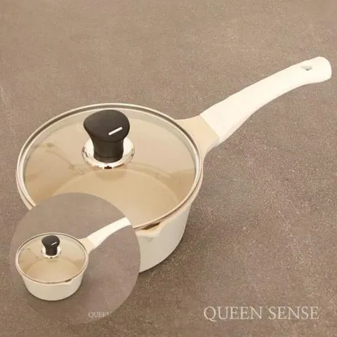 [키친] 통주물 IH 라면냄비 아이보리 주방용품 손잡이냄비 업소용냄비