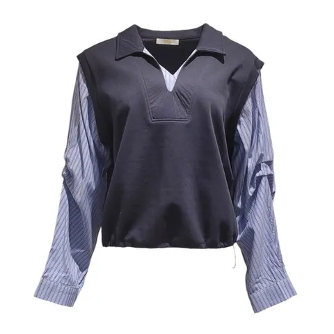 [ 롯데백화점 ][멜본]V카라 레이어드 스트링 셔츠_STYC26330