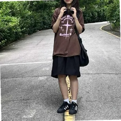 LN 여성 모르간 반팔 티셔츠 여자 여름 반팔티 루즈핏 빅 롱티셔츠