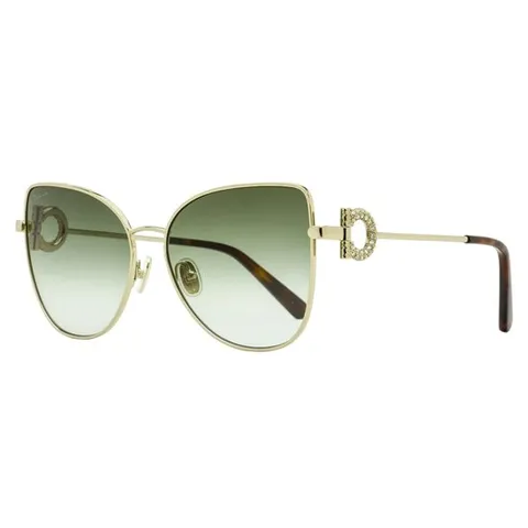 살바토레 페라가모 여성용 크리스탈 간치니 선글라스 SF296SR 750 골드/하바나 60mm 750