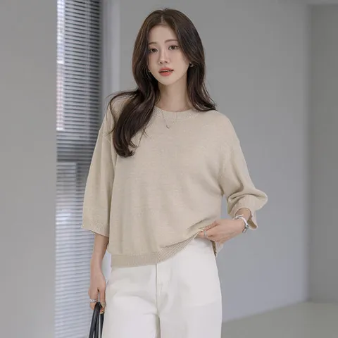 모노앳디 아베른 글리터 7부 니트