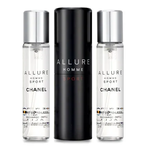 샤넬 알뤼르 옴므 스포츠 오드 뜨왈렛 트래블 스프레이 (리필 2개 포함) 3x20ml