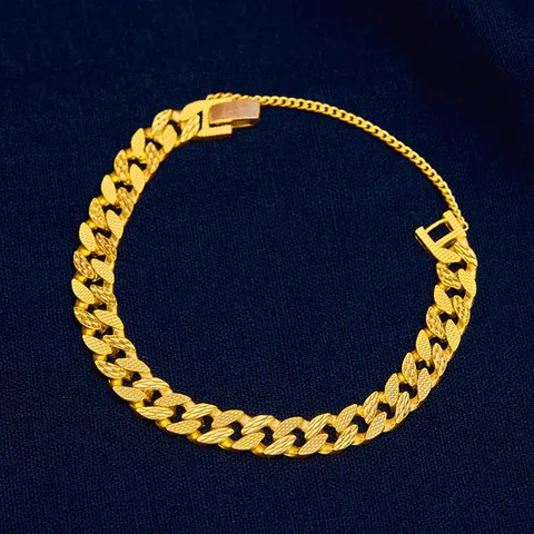 베티블루 24K 순금 빗금 밸런스 패턴 체인 남성 남자 금 팔찌 37.5g (10돈)