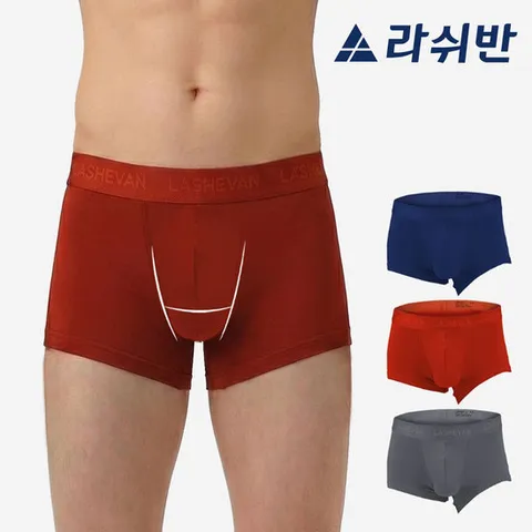 [라쉬반] H분리 나무소재 남성팬티 컴포트 코어 3종
