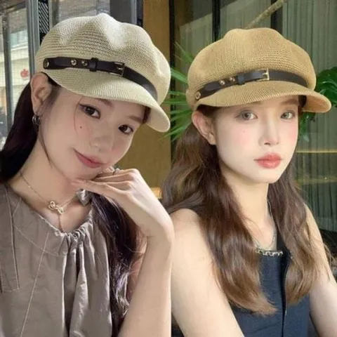 캐주얼 인기 여성 패션 여름 감성 모자 메쉬 짜임 뉴