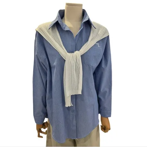 [ 롯데백화점 ]스트라이프 셔츠 FSDPSWSH02