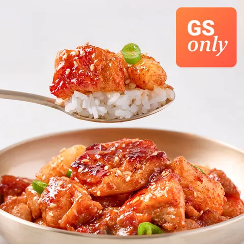 [정돈공방][GS단독]치밥용 닭다리순살 치킨 600g X 2세트 (매콤,바베큐)+쌀떡사리 200g 증정