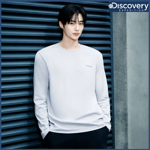 [ 롯데백화점 ]디스커버리 변우석 26SS 신상 봄 남성 기능성 라운드 긴팔티셔츠 DMRL33061 DONGTAN