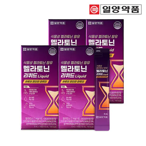 일양약품 마시는 식물성 멜라토닌 2mg 액상 4박스 타트체리