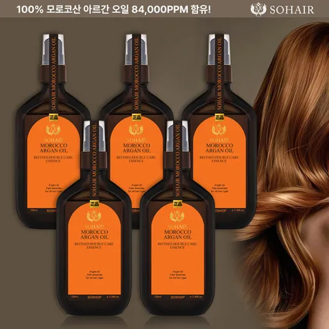쏘헤어 [정가 160,000원/오렌지에디션] 모로코 아르간오일 리파인드 더블케어 헤어에센스 100ml 5개