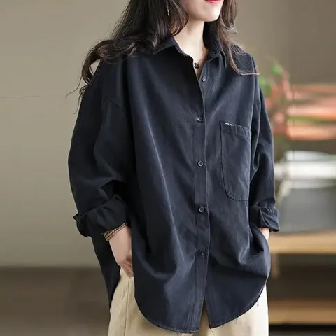 [나코디21]데일리룩 오버핏셔츠형자켓/빅사이즈여성의류/JA-26804