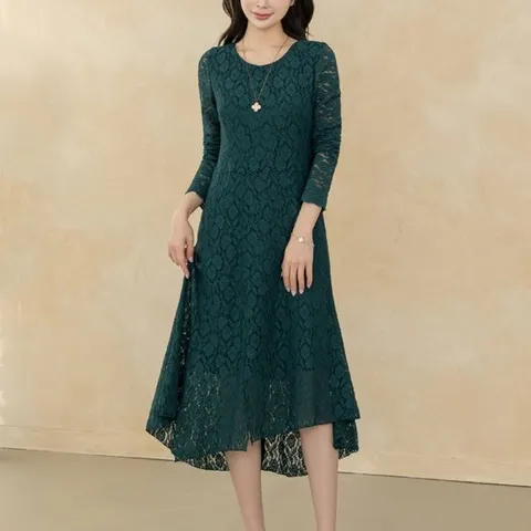 [디얼마미] 릴리 꽃 레이스 원피스/미시옷 빅사이즈 엄마옷 중년