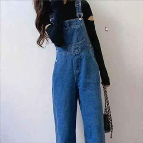 [옷은날개] 청 멜빵 점프수트 바지 여자 오버롤 진청