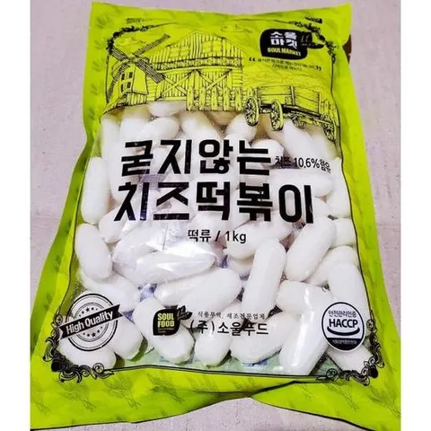 떡복이 소울마켓 굳지않는치즈떡볶이떡(1K) X10