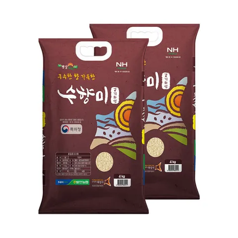 [하루세끼쌀] 25년 햅쌀 수향미 8kg(4kg+4kg) 골드퀸3호 소량분+상등급