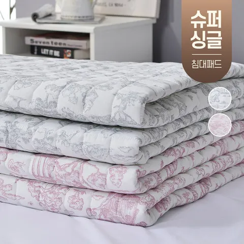 클래식 부드러운 사계절 침대 매트리스 고정밴드 누빔 이불 패드 슈퍼싱글 SS