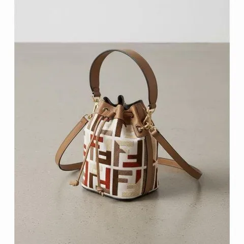 펜디 몬트레조 FF 자카드 벨벳 미니 버킷백 25FW 8BS093 AYDF F1TVK