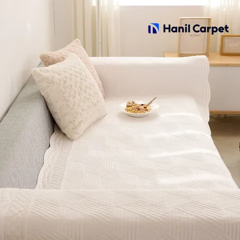 [한일카페트] 순면 사계절용 크리센트 소파패드 90x300 5~6인용