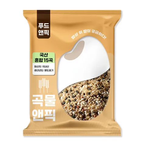 곡물앤픽 국산 15곡 혼합잡곡 2kg 잡곡쌀 혼합곡