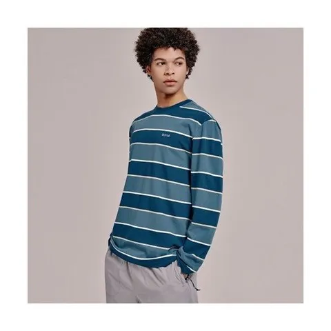 배럴 유니 멀티 스트라이프 롱 슬리브 네이비스트라이프 BI2UHSH07NST 404653