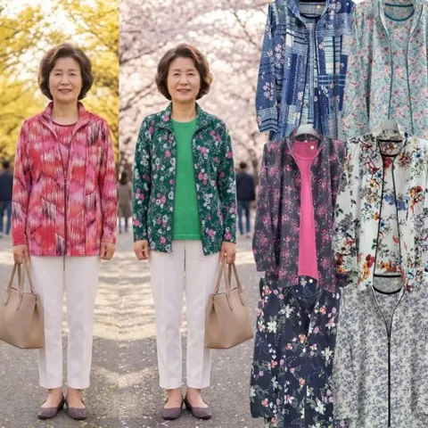 [할마마마]할마봄자켓반팔세트 할머니옷 어버이날선물봄여름가을