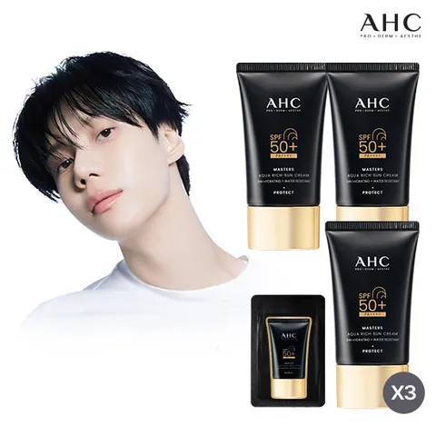 AHC 2026 최신상 마스터즈 썬크림 60ml대용량 *3 + 체험분 1매