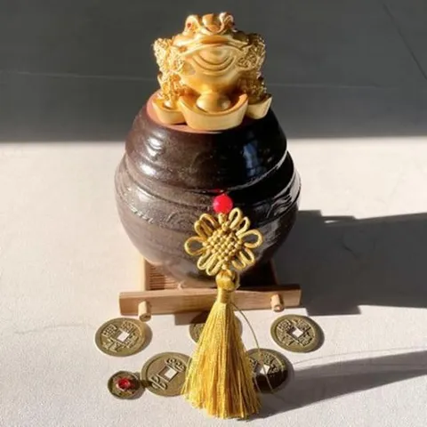 [데코] 삼족두꺼비 현관 소금 단지 항아리 신발장 독
