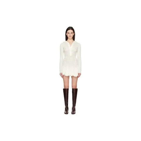 26 FW 애드워드 커밍 여성 오프 화이트 키친 마담 랫 미니 드레스 261470F052001