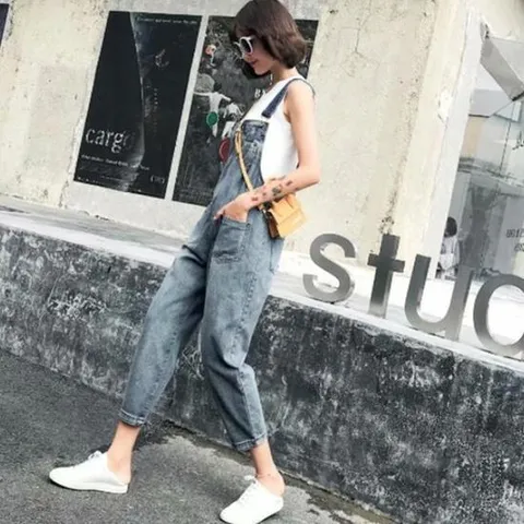 [리더스][리더스]  캐주얼 베이직 스타일리쉬 데님 청 멜빵 (135