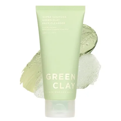 [어성초 클레이] 원더바스 슈퍼 베지톡스 그린 클레이 팩 클렌저 130ml