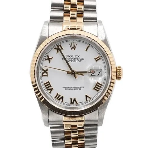 [와이즈럭스 중고명품] 롤렉스 16233 18K골드콤비 화이트로만 DATEJUST 데이저스트 36MM 남성 시계aa60633