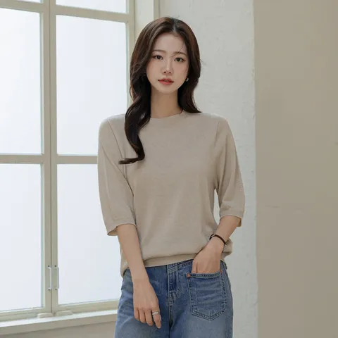 모노앳디 리너프 홀가먼트 울 7부 니트