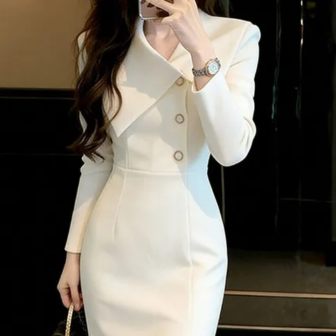 [아리엘스타일]세일러카라 슬림라인 미니멀원피스 솔라엔원피스