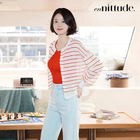 엔니튜드 린넨 시어 가디건 3종