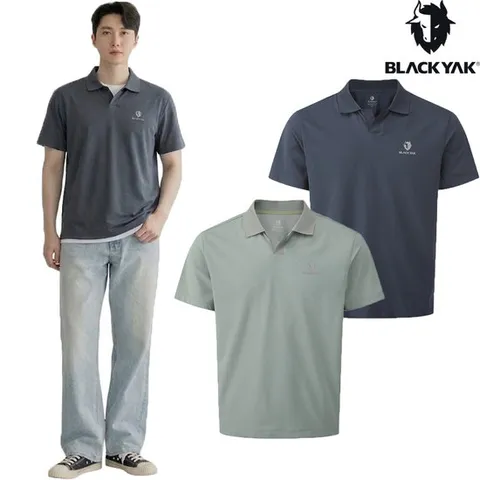 [ 롯데백화점 ]블랙야크 기능성 남성 피케 카라 반팔티 3BYKTMU002