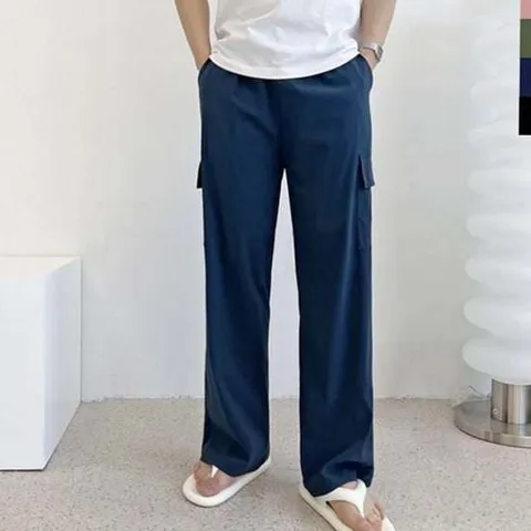 데일리 남자 카고 와이드 팬츠 냉장고 남자 아이스쿨 팬츠 여름