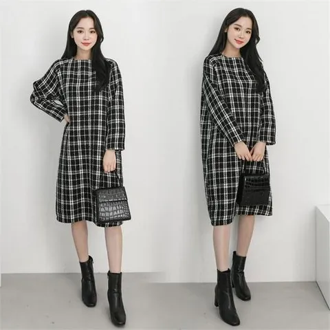 [강물처럼]위쉬몰 TM 샤트위드체크원피스(B202H010) 빅사이즈 (6