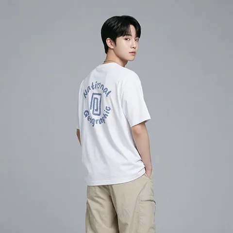 내셔널지오그래픽 N262UTS903 소로나 쿨 메이즈 세미오버핏 반팔 티셔츠 WHITE