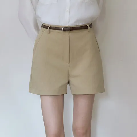 [ 롯데백화점 ][아워호프] 소프트 스트레치 숏 팬츠 - Beige [HK26SP-PT02-BEI]