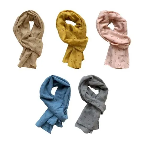 (별별창고)G 보헤미안 스마일 스카프 프릴 장식 넥스카프