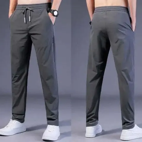 여름철 쿨링 원단 남성 캐주얼 밴딩형 일자 팬츠