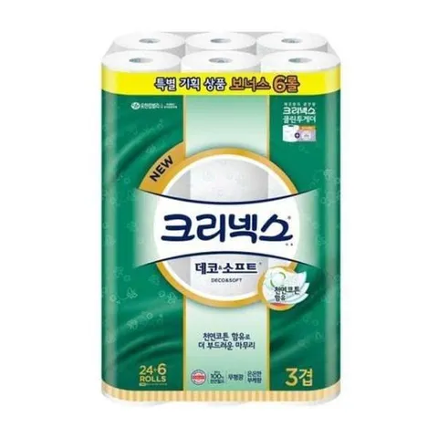 화장지 3겹화장지 3겹 소프트화장지30롤 30롤 크리넥스 데코 휴지